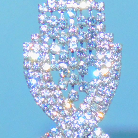 Teardrop Crystal Tassels Dangle Earrings NEW! - Picture 7 of 12